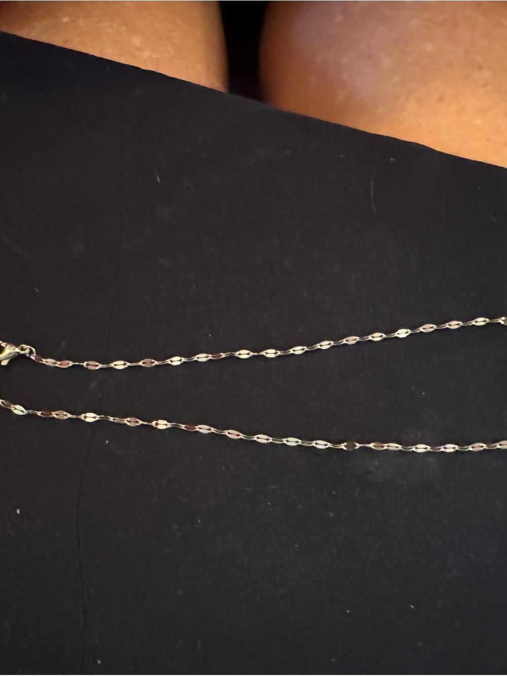 Mirrored link silver chain 14-16 inch new!